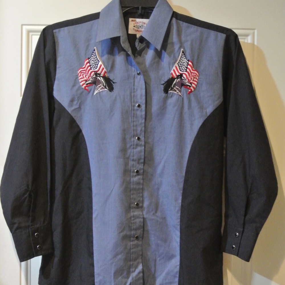MENS VINTAGE ELY COUNTRY CHARMERS WESTERN SHIRT